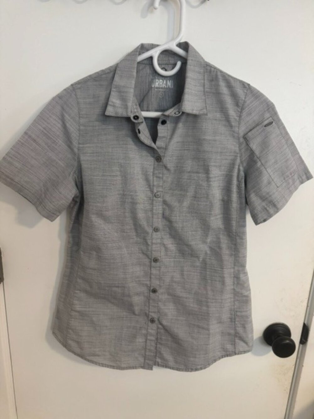 Women's Chefworks Shirt, Size Small - Light Gray